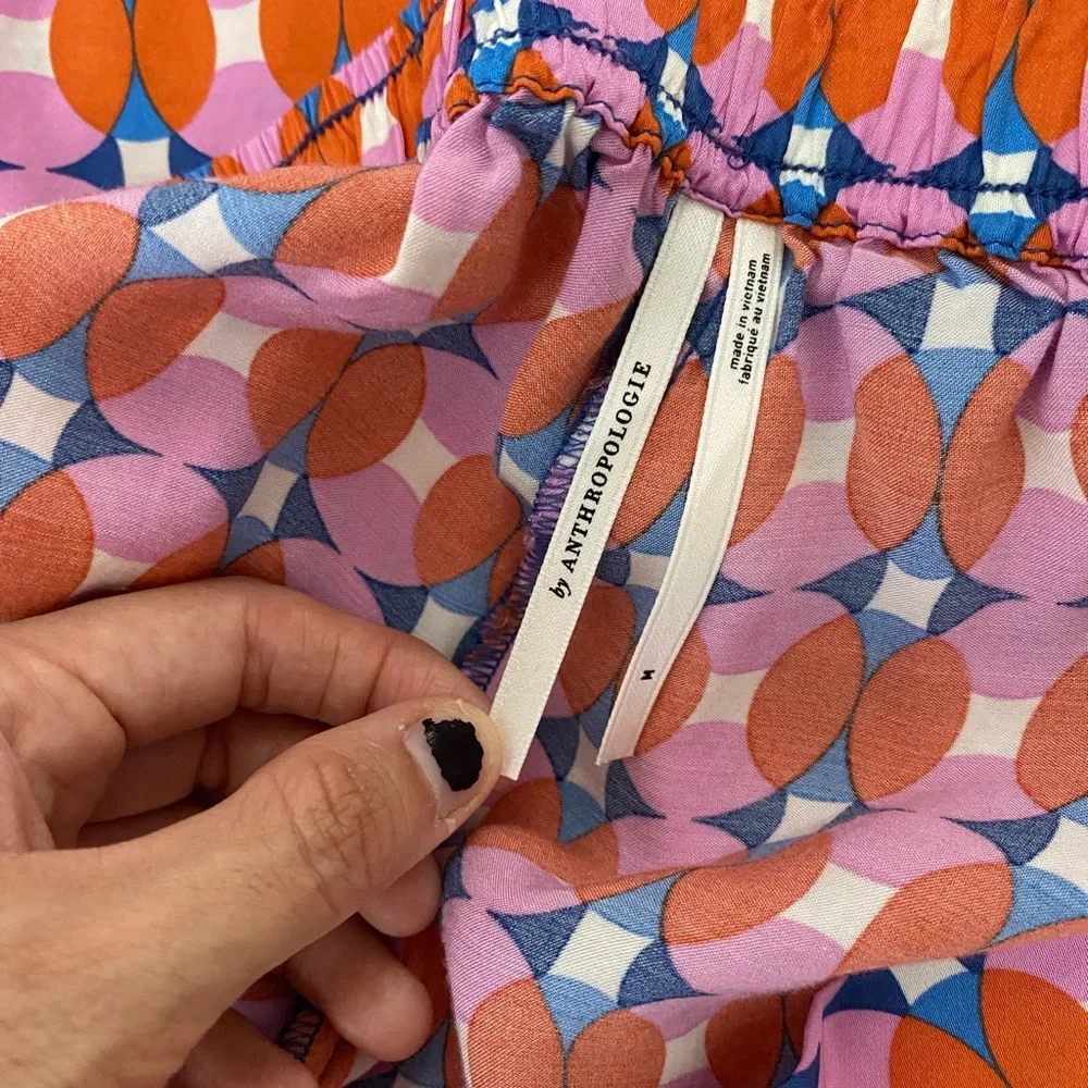 Anthropologie Orange and Pink Pajama Set - Picture 7 of 10